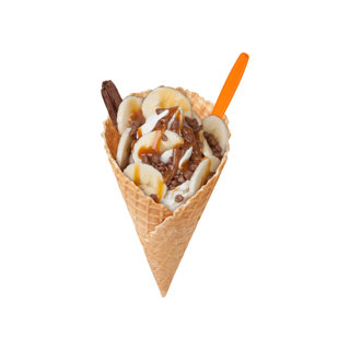 Banana Caramel Waffle Cone