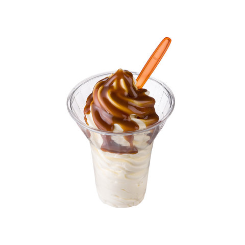 Salted Caramel Soft Serve Cup